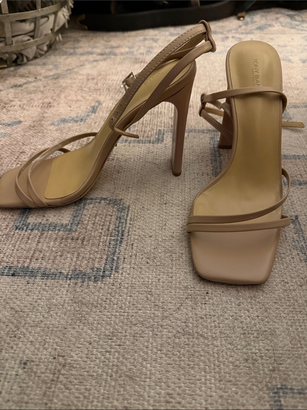 Tony Bianco Nude Strappy High Heel Sandals